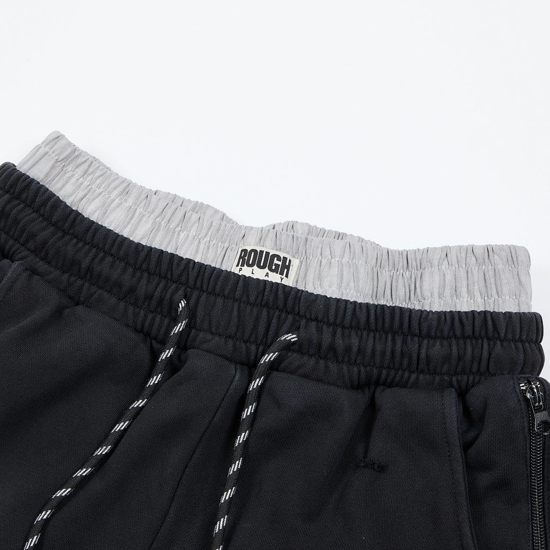 Rough Play Wordmark Oversized Sweatpants — Black