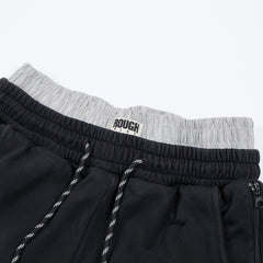 Rough Play Wordmark Oversized Sweatpants — Black