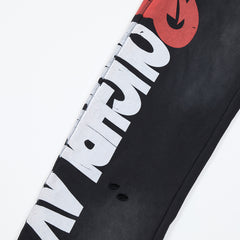 Rough Play Wordmark Oversized Sweatpants — Black