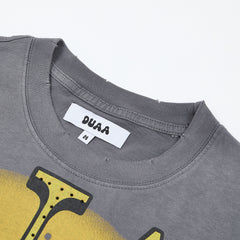 DUAA Baller Eagle Oversized Graphic Tee — Grey