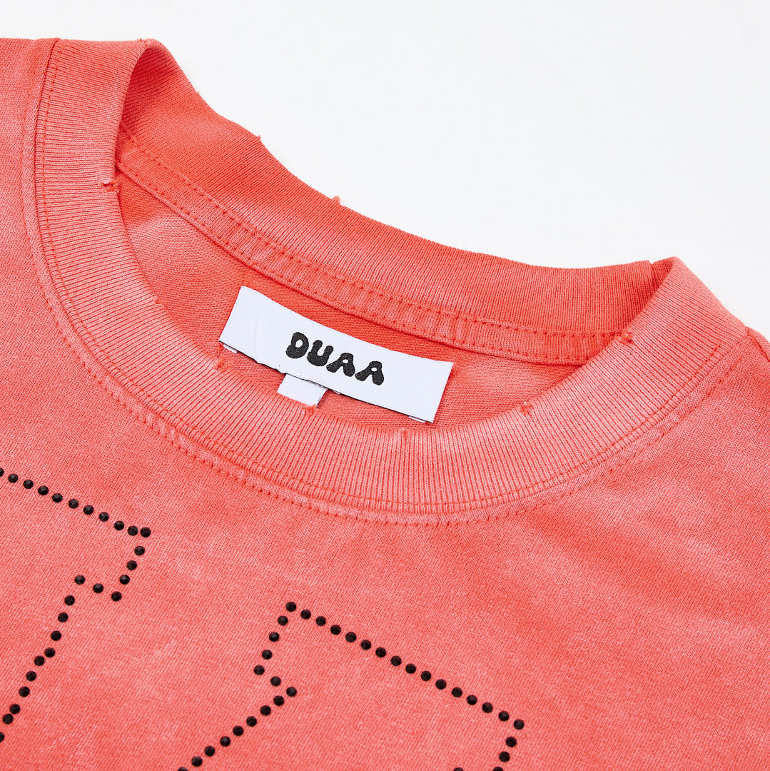 DUAA Champion Racer Oversized Graphic Tee — Red