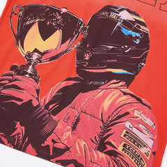 DUAA Champion Racer Oversized Graphic Tee — Red