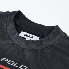 DUAA Polo Sports Division Oversized Graphic Tee — Black