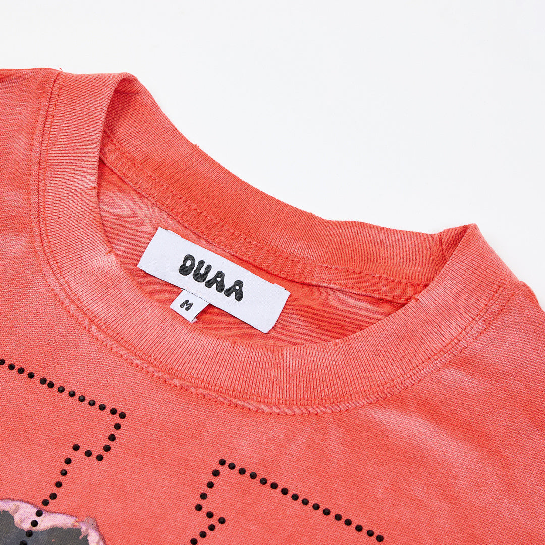 DUAA Muhammad Ali Oversized Graphic Tee — Red