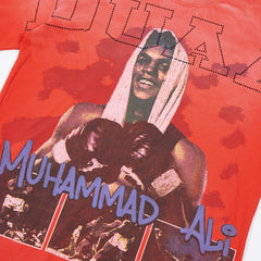 DUAA Muhammad Ali Oversized Graphic Tee — Red