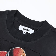 DUAA Gridiron Oversized Graphic Tee — Black