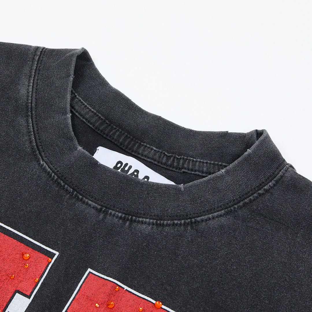 DUAA Worldwide Storm Oversized Graphic Tee — Black