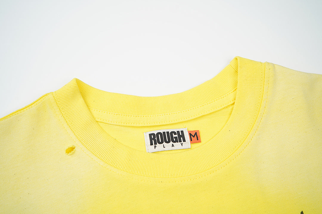 Rough Play Night Creature Oversized Graphic Tee — Yellow