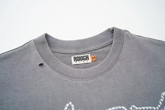 Rough Play Rockstar Gotham City Oversized Graphic Tee — Grey