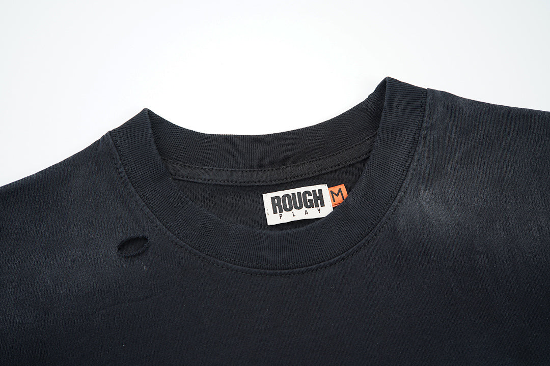 Rough Play MMXXI Oversized Graphic Tee — Black