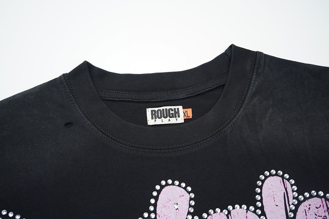 Rough Play We Own the Night Oversized Graphic Tee — Black