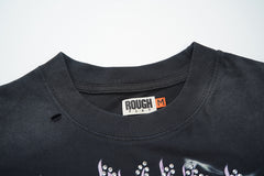 Rough Play Night Rider Oversized Graphic Tee — Black