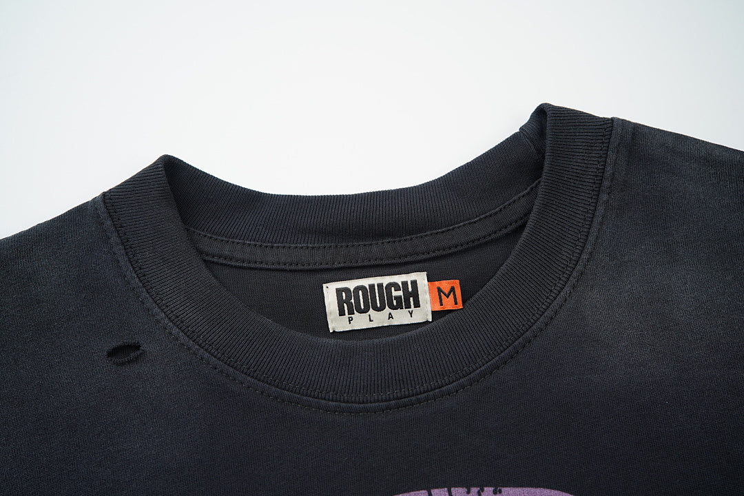 Rough Play Tour of the World Oversized Graphic Tee — Black