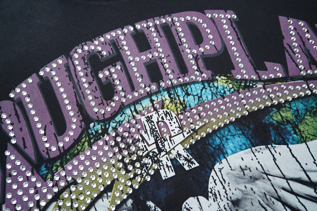 Rough Play Tour of the World Oversized Graphic Tee — Black