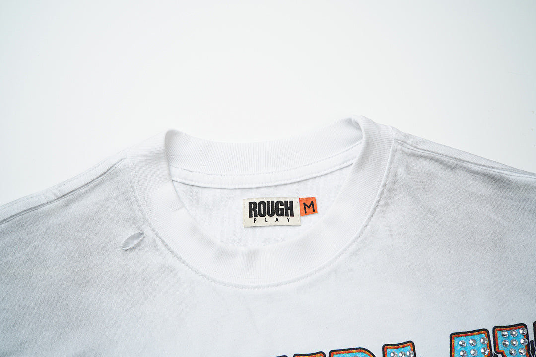Rough Play New York Liberty Oversized Graphic Tee — White