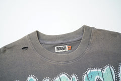 Rough Play We Are the Streets Oversized Graphic Tee — Grey
