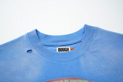 Rough Play Dark Knight Oversized Graphic Tee — Blue