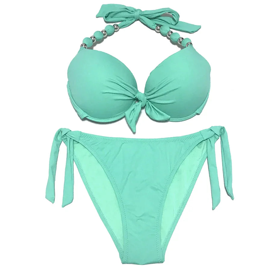 Women Bikini Offer Combined Size Swimsuit Push Up Bikini Sets Brazilian Bathing Suits Swimwear Female XXL