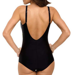 Female Plus Large Size One-Piece Swimsuit Closed Swimwear Sports Push Up Body Women's Swim Bathing Suit Beach Pool Bather