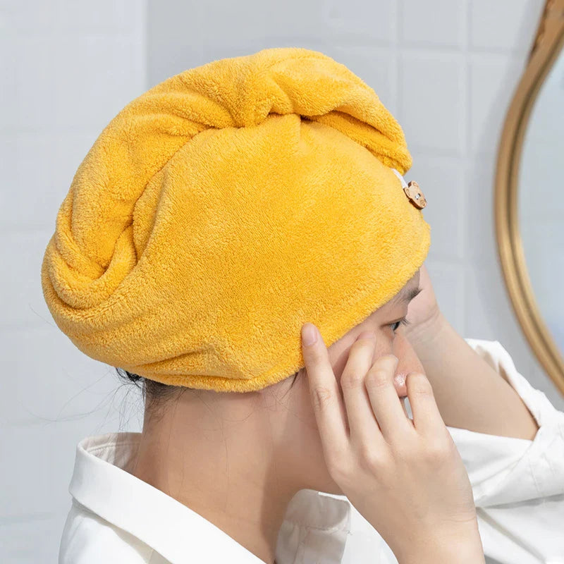Womens Hair Drying Hat Quick-dry Hair Towel Cap Hat Bath Hat Microfibre After Shower Dry Hair Hat Cap Bathing Accessories Tool