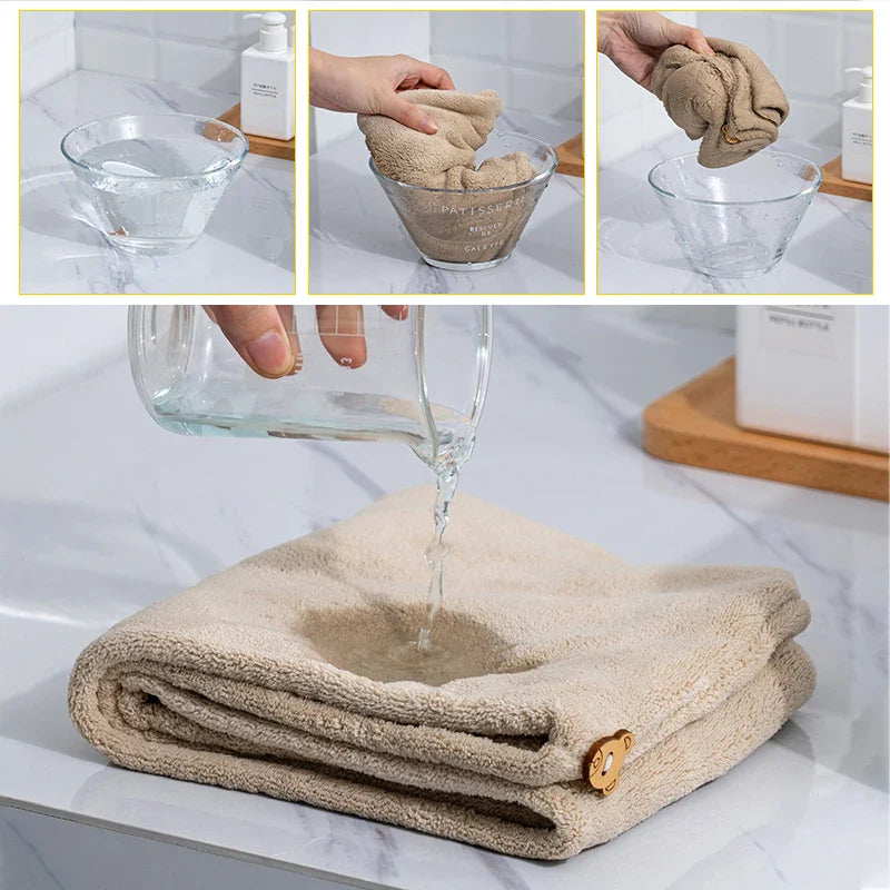 Womens Hair Drying Hat Quick-dry Hair Towel Cap Hat Bath Hat Microfibre After Shower Dry Hair Hat Cap Bathing Accessories Tool