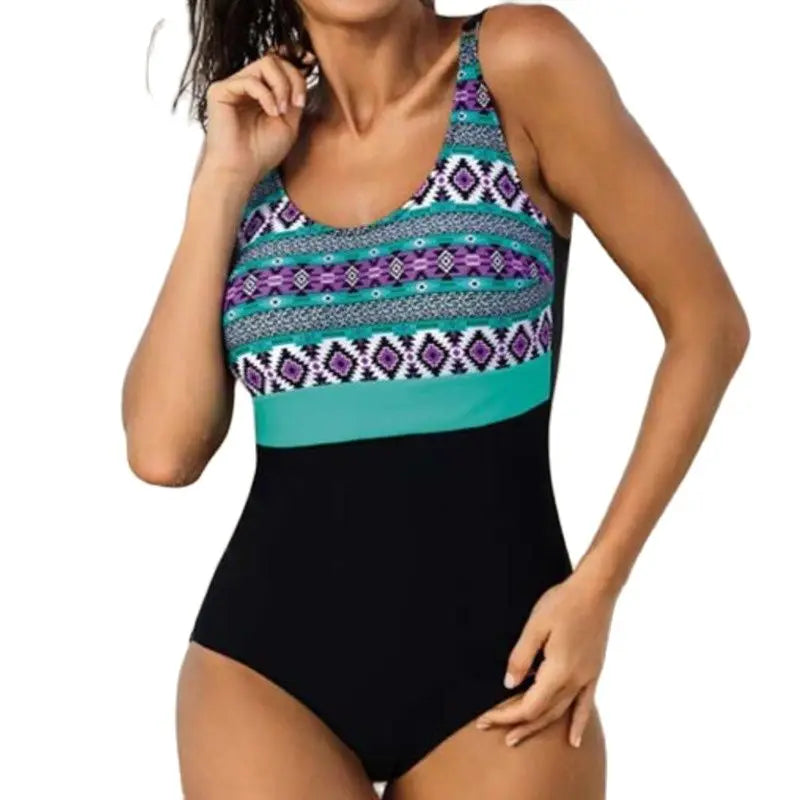 Female Plus Large Size One-Piece Swimsuit Closed Swimwear Sports Push Up Body Women's Swim Bathing Suit Beach Pool Bather