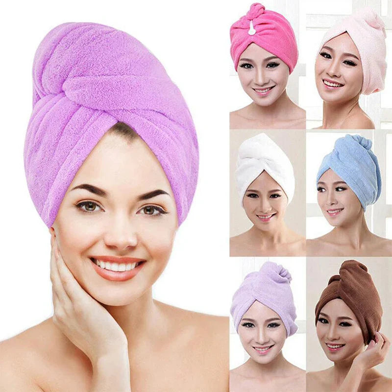 Womens Hair Drying Hat Quick-dry Hair Towel Cap Hat Bath Hat Microfibre After Shower Dry Hair Hat Cap Bathing Accessories Tool