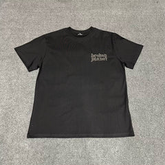 Broken Planet 3D Raised Logo Tee‑Black & White