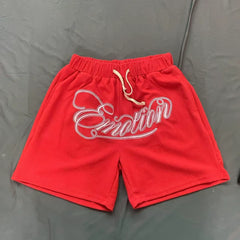 Mixed Emotion Casual Shorts – Script Emotion Print