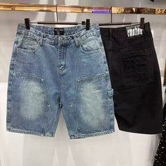Mixed Emotion Black Denim Shorts – Gothic Emotion Label