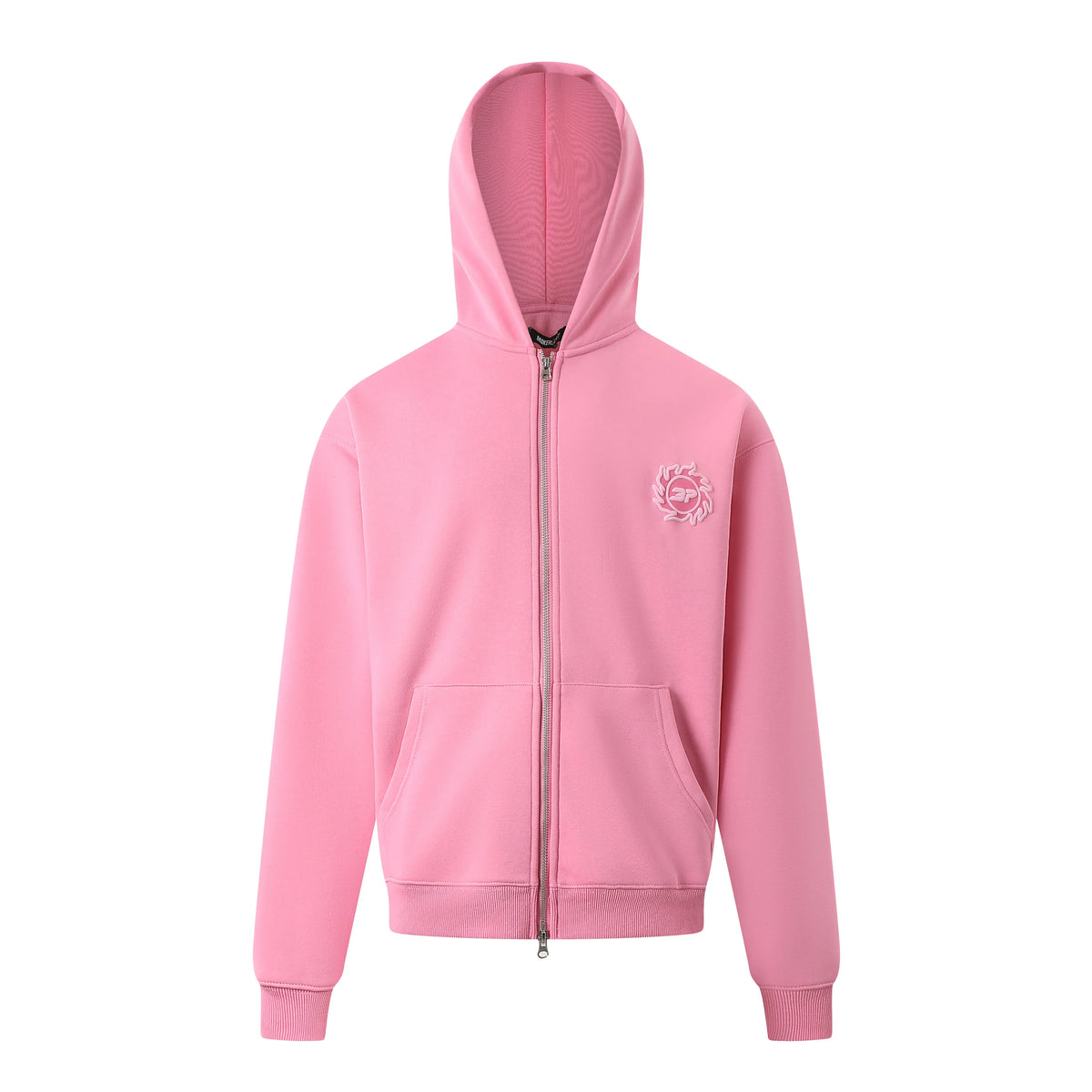 Broken Planet Badge Logo Pink Zip Hoodie