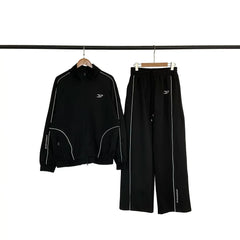Broken Planet Piping Trim Track Jacket & Wide Leg Pants Set - 3 Colors Available