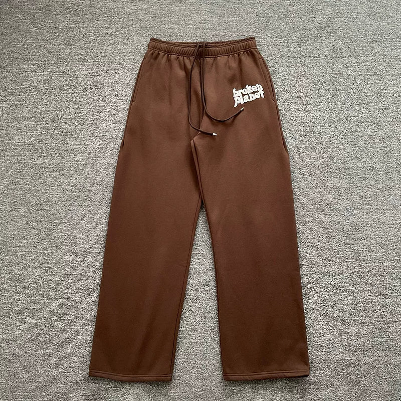 Broken Planet Script Logo Wide Leg Sweatpants - 3 Colors Available