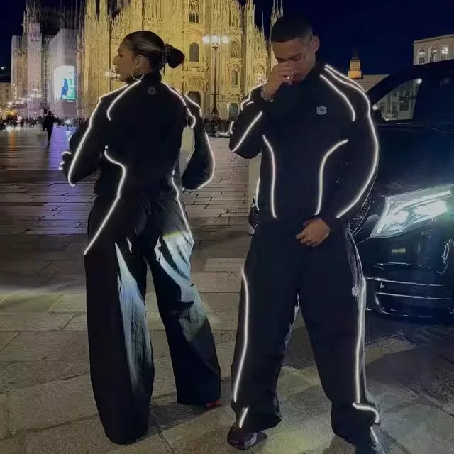 Broken Planet 3M Reflective Tracksuit Set - Black