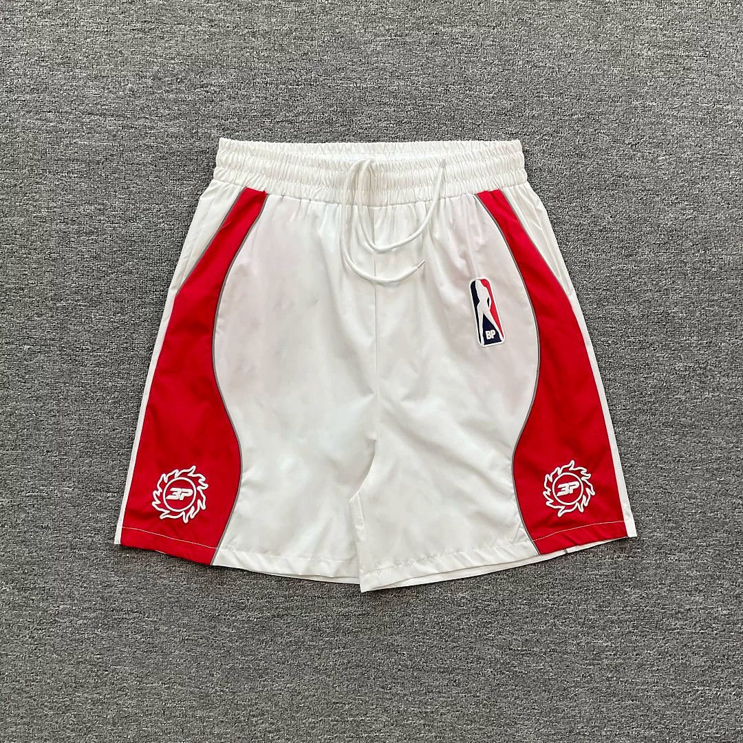 Broken Planet Color‑Block Basketball Mesh Shorts, 4 Colors Unisex Retro Street Sport Shorts