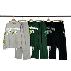 Broken Planet Not From Here Alien Skull Tracksuit Set - 3 Colors Available