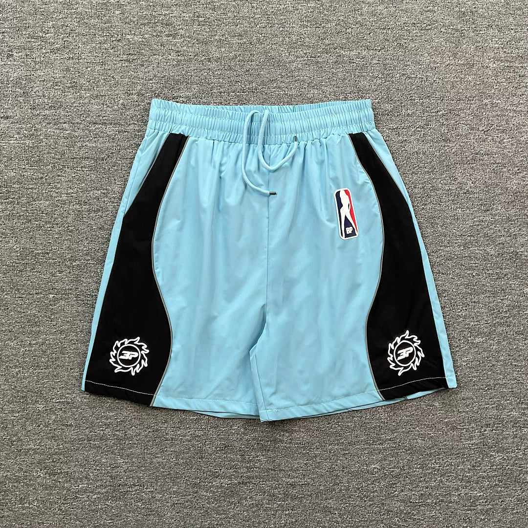 Broken Planet Color‑Block Basketball Mesh Shorts, 4 Colors Unisex Retro Street Sport Shorts