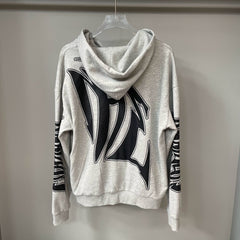 Mixed Emotion Grey Hoodie – Black Art Font Back Print