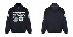 Broken Planet Planet Repair Services Black Oversized Hoodie