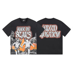 Mixed Emotion Black Tee – Angel Kids Made By Scars Print