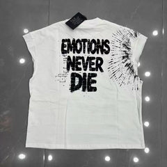 Mixed Emotion White Tank Top – Emotion Denied Dark Print