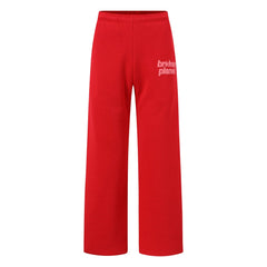 Broken Planet Logo Red Wide Leg Sweatpants