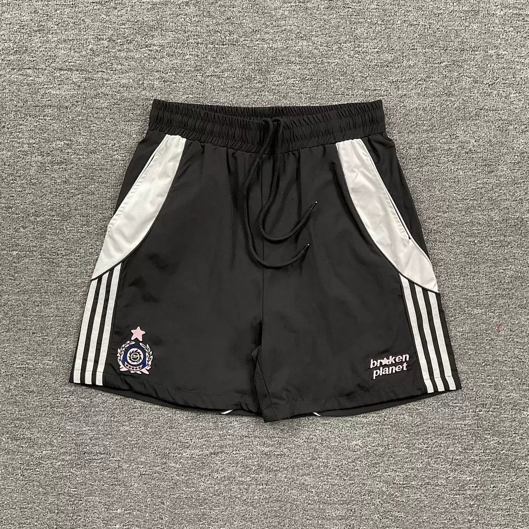 Broken Planet 3‑Stripe Retro Track Shorts (4 Colors)