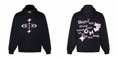 Broken Planet Blessed With Glorious Purpose Black Oversized Graphic Hoodie