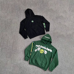Broken Planet Not From Here Alien Skull Hoodie‑3 Colors
