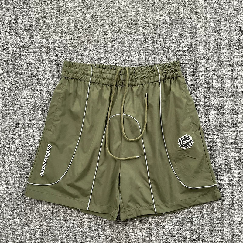 Broken Planet Reflective Piping Nylon Shorts - 3 Colors Available