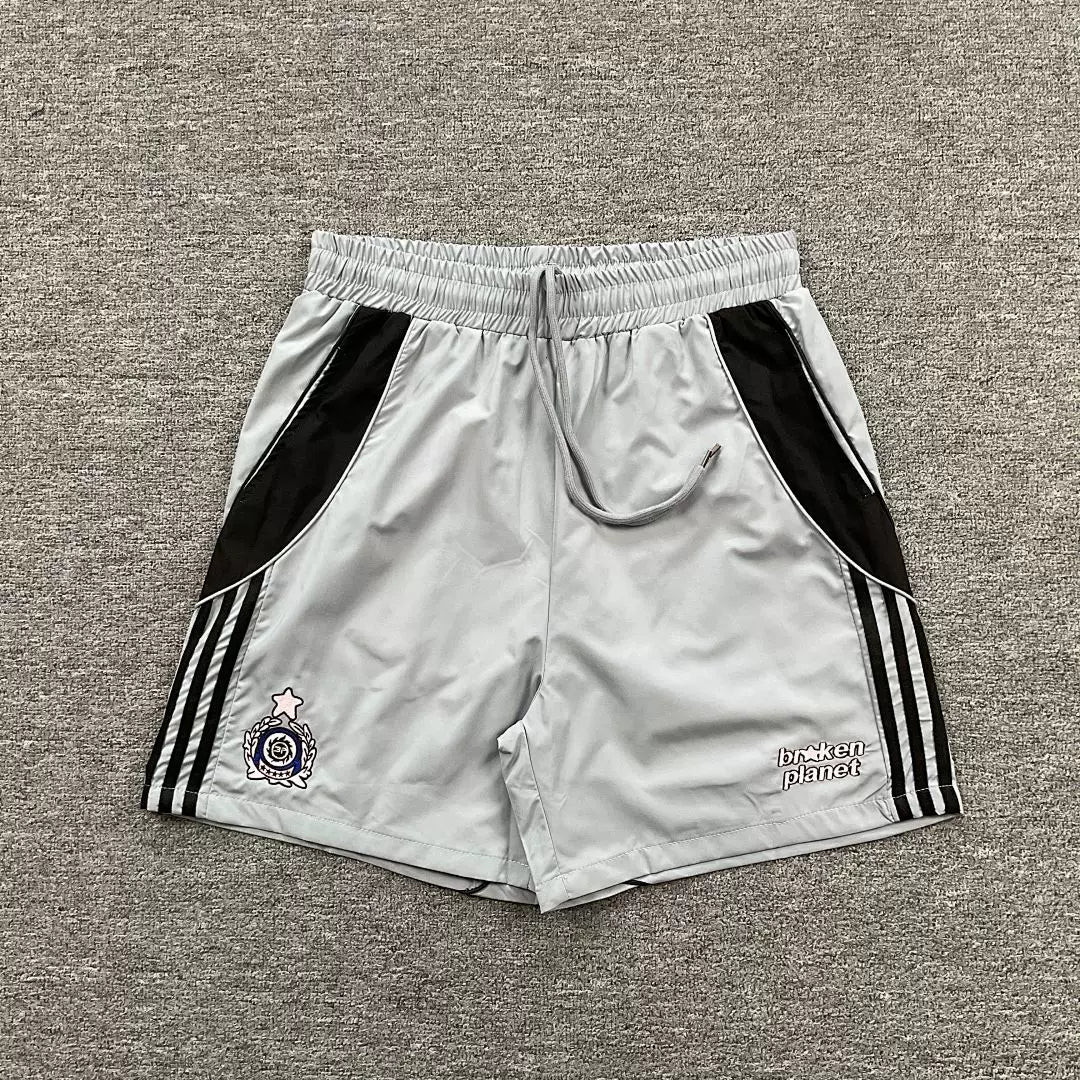 Broken Planet 3‑Stripe Retro Track Shorts (4 Colors)