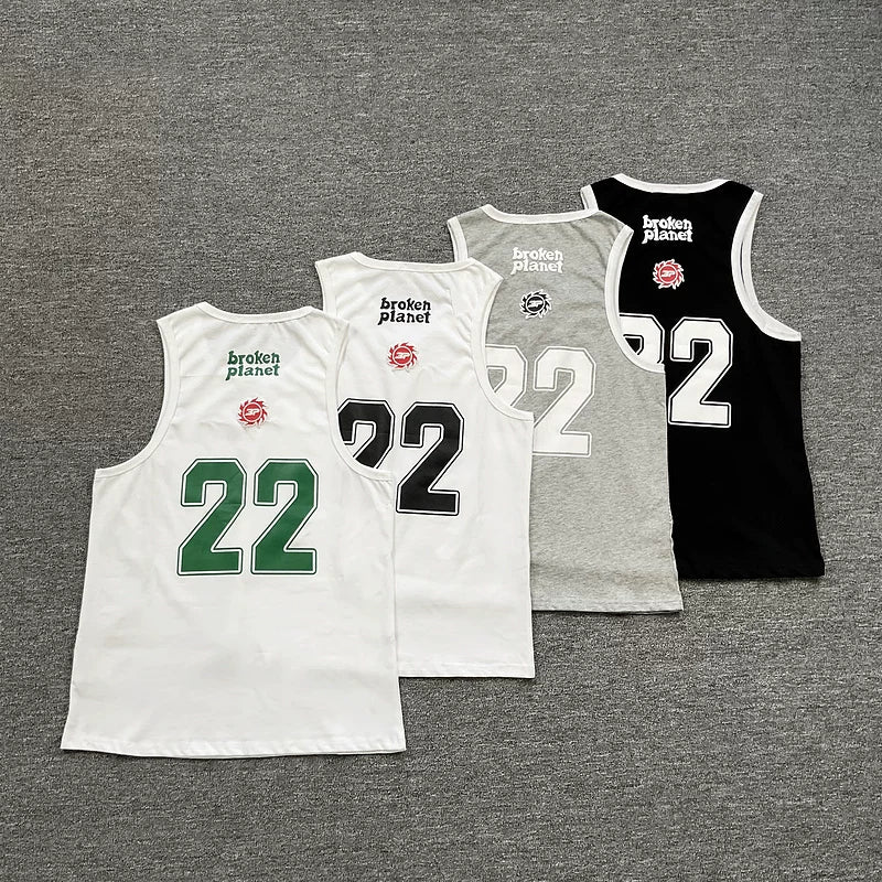Broken Planet #22 Shield Logo Basketball Tank - 4 Colors
