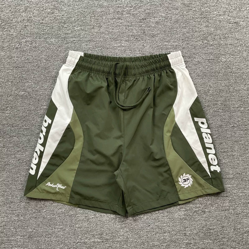 Broken Planet Retro Panel Shorts V2 - 4 Colors Available