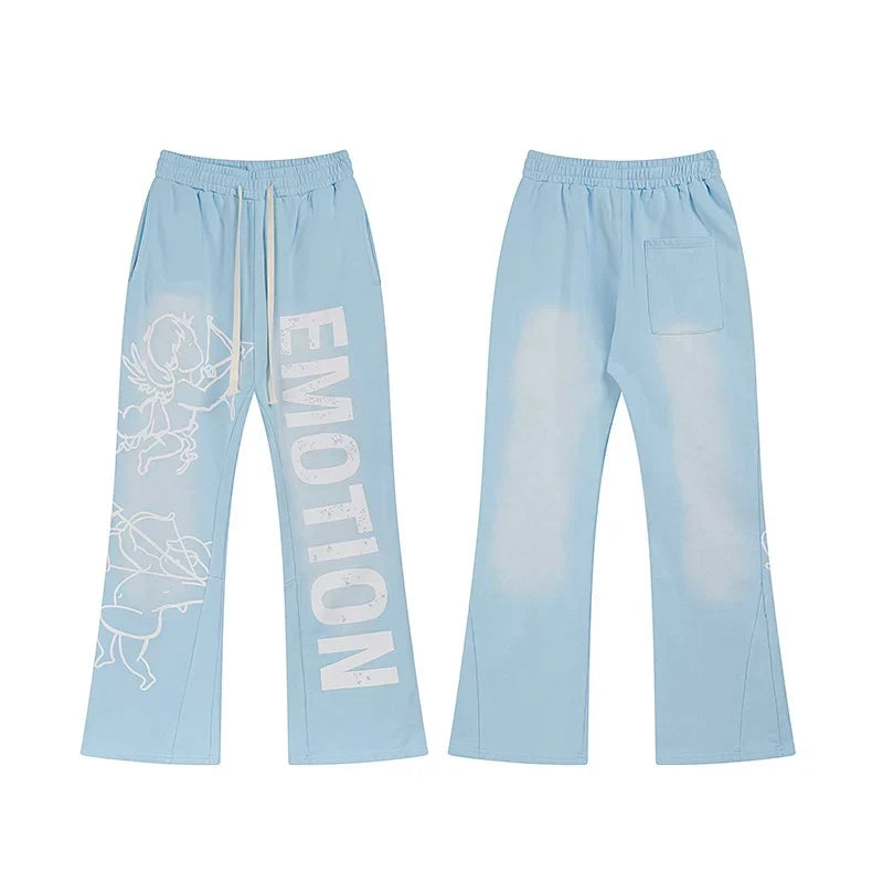Mixed Emotion Light Blue Pants – Cupid Emotion Print